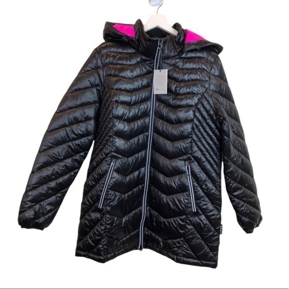 Noize Claire Black Pink Puffer Jacket New - Picture 3 of 16